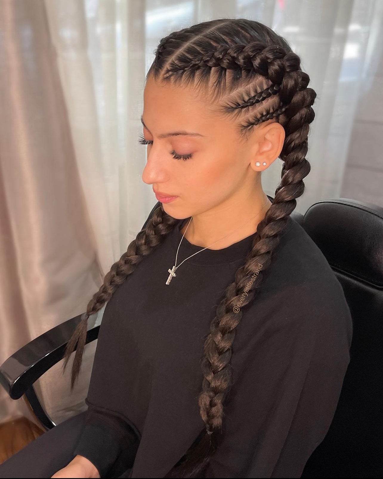 Cornrows + Side Braids