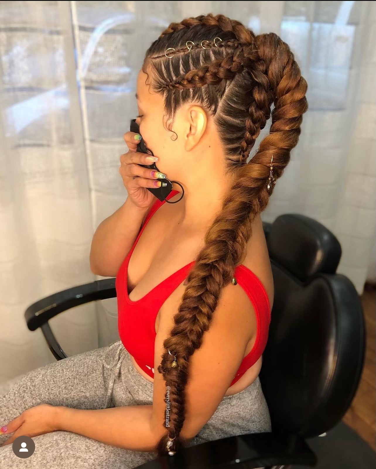 Cornrow Fishtail Braid