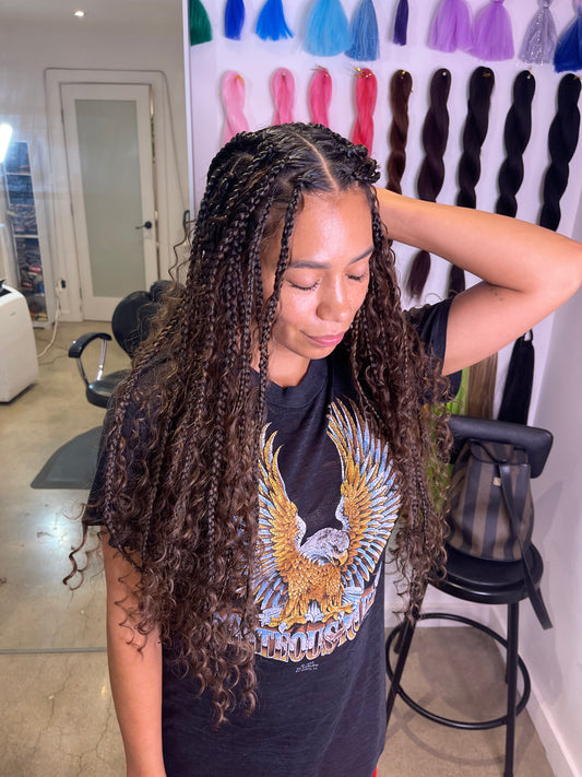 Small Boho Knotless  Box Braids