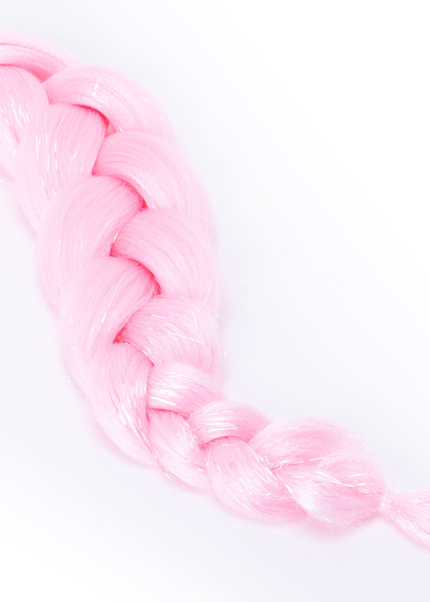 24" Pink Hair Extension with Tinsels