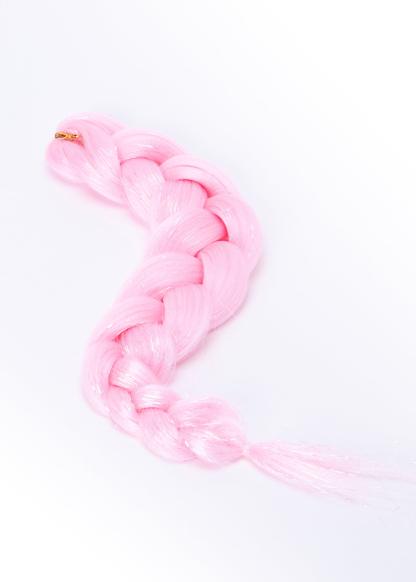 24" Pink Hair Extension with Tinsels