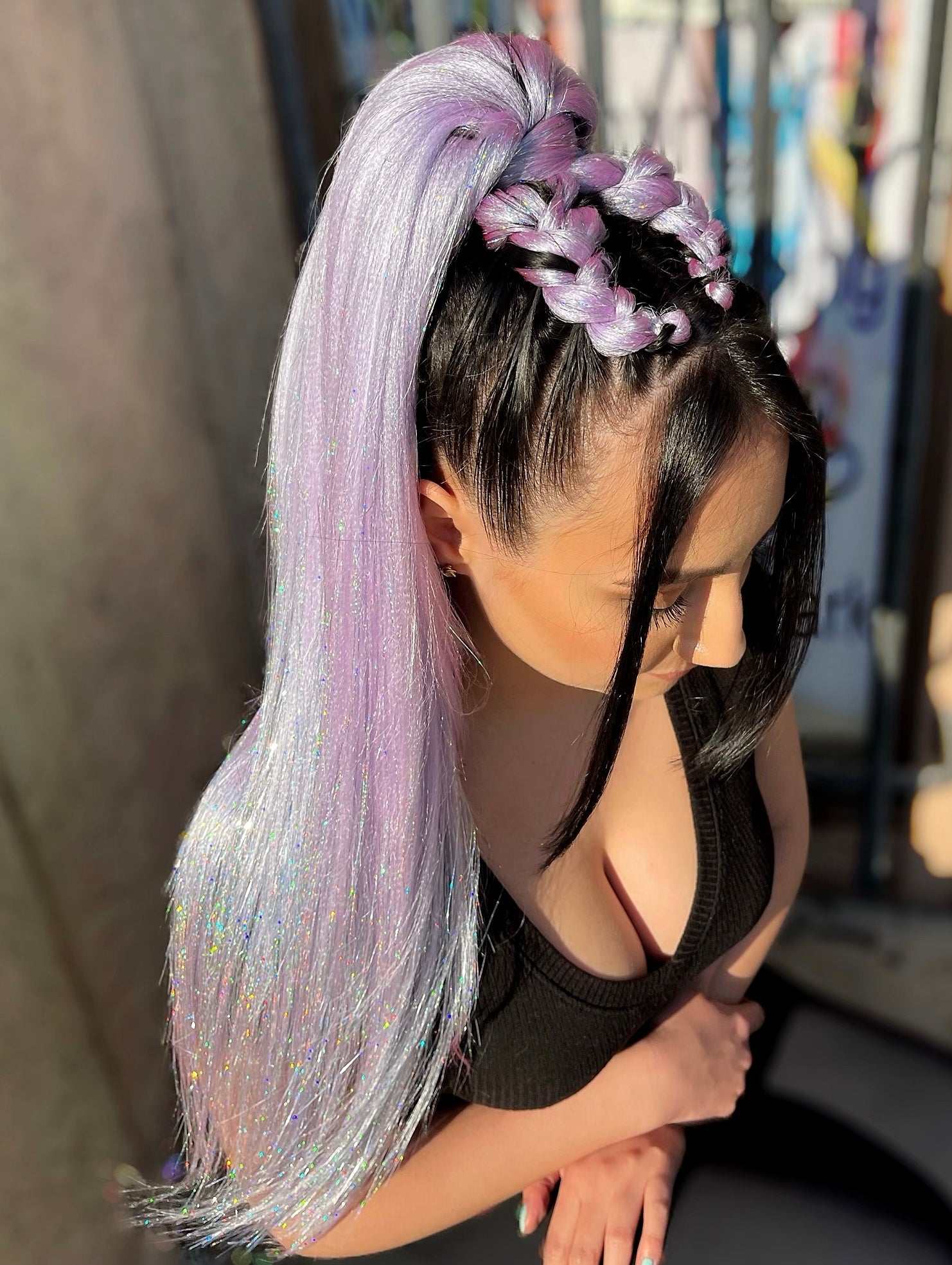 24 Purple Hair Extension With Tinsels Every Little Strand   Image 57d32a45 D450 4266 Ac8e Db549d72067f 