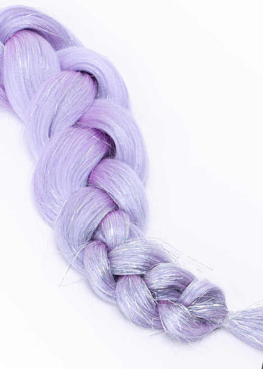 24" Purple Hair Extension with Tinsels